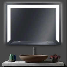 Огледало за баня LED осветление и рафт LM Dark Vision 1000×800мм