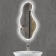 Стенно огледало LED осветление LM Mystic Beam, фигурно, 700×1400мм