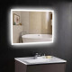 Огледало за баня LED осветление LM Night Frost 700×800мм