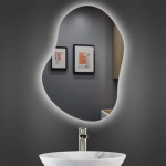 Огледало за баня LED осветление LM Shadow Gaze, фигурно, 800×800мм