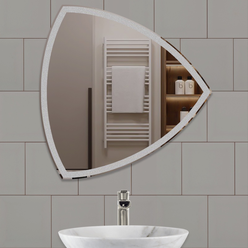 Огледало за баня LED осветление LM Veil Reflect, фигурно, 900×900мм
